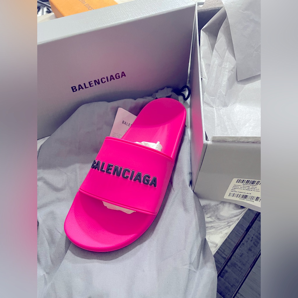Balenciaga Brand New Slides Pink Size 41